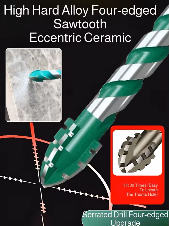 Sawtooth Eccentric Drill Bit For Tile And Concrete 7