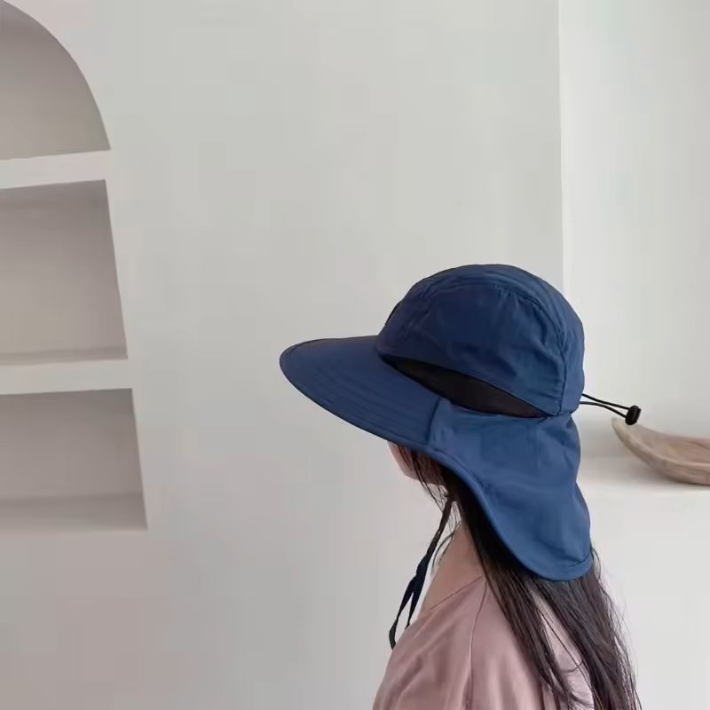 Wide Brim Waterproof Quick Dry Bucket Hat With Neck Flap 15