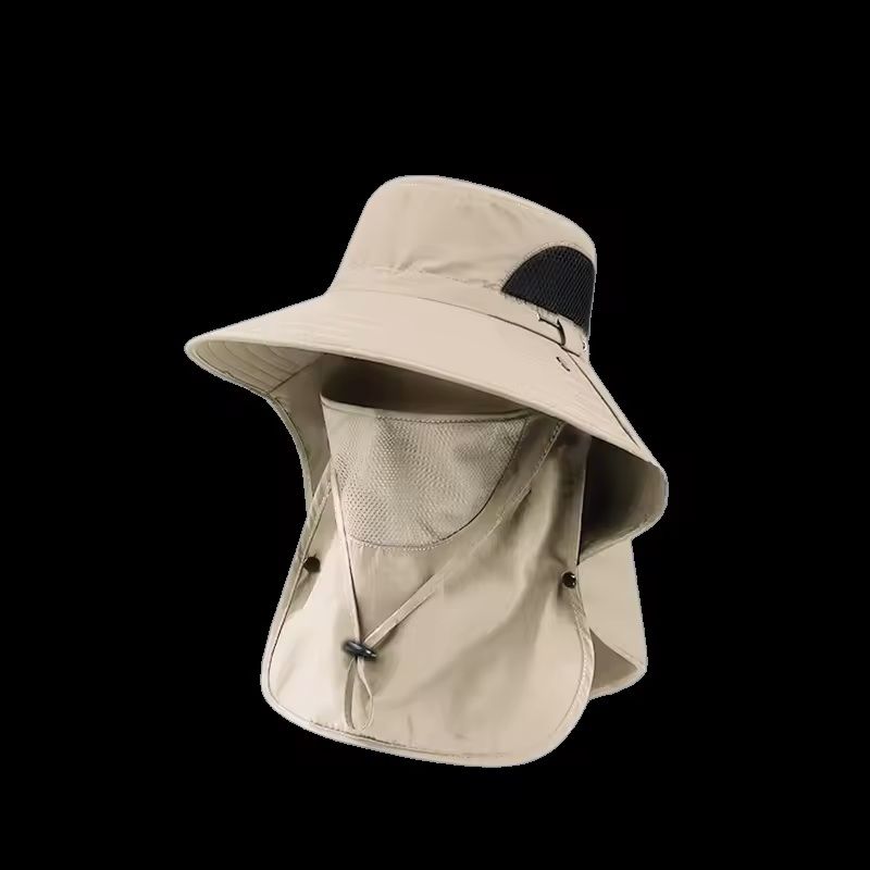 Wide Brim Waterproof Quick Dry Bucket Hat With Neck Flap 5