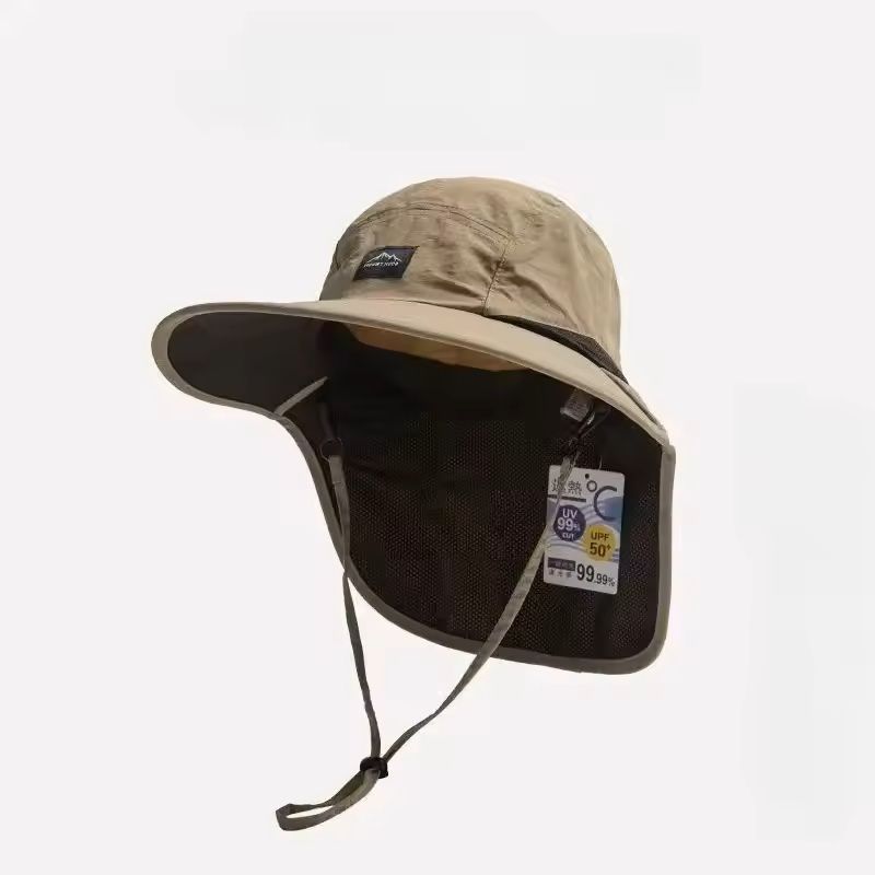 Wide Brim Waterproof Quick Dry Bucket Hat With Neck Flap 7