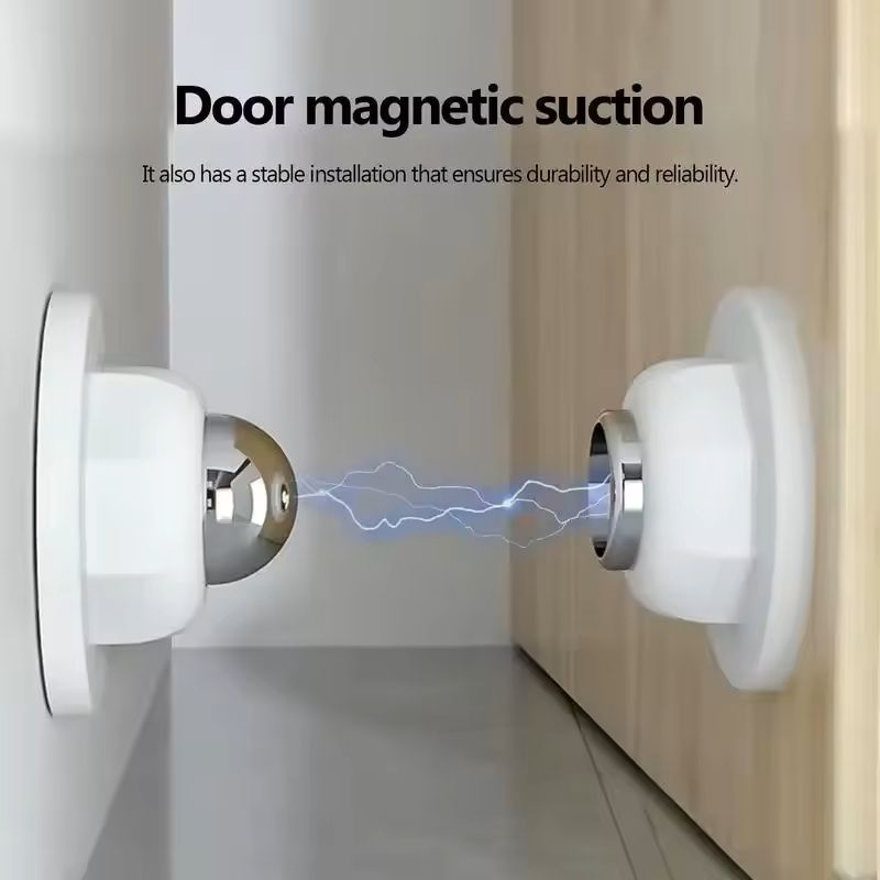 Magnetic Stainless Steel Door Stopper  Windproof NoPunch Door Holder 4
