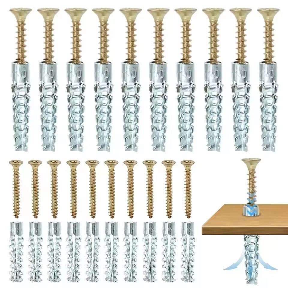 100 Piece Metal Expansion Tube And Screw Kit 2