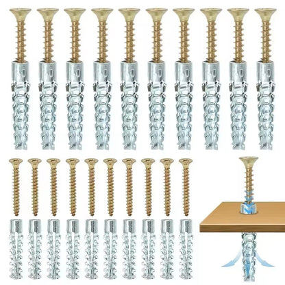 100 Piece Metal Expansion Tube And Screw Kit 2
