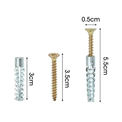 100 Piece Metal Expansion Tube And Screw Kit 4