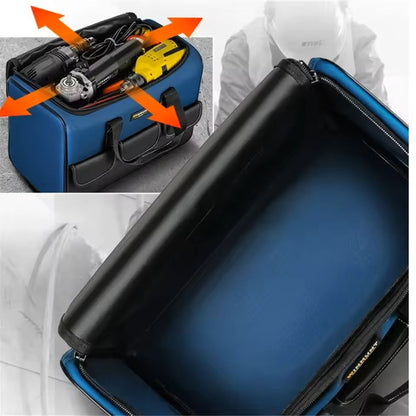 Square Tool Bag Large Capacity Waterproof Organizer With Multi Pockets For Electrician Tools 3