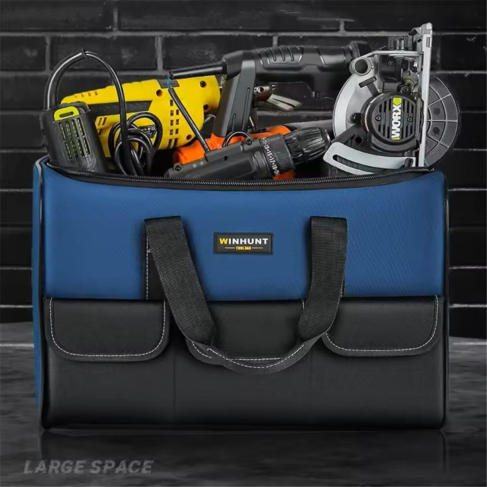 Square Tool Bag Large Capacity Waterproof Organizer With Multi Pockets For Electrician Tools 4