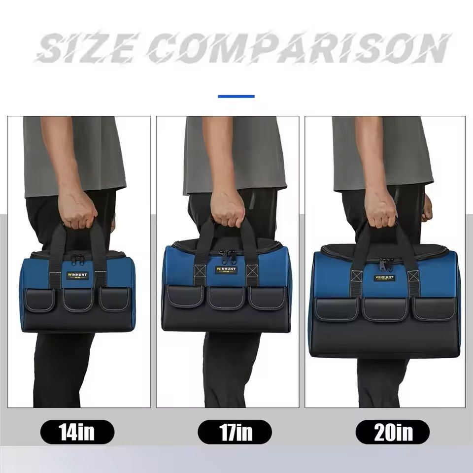 Square Tool Bag Large Capacity Waterproof Organizer With Multi Pockets For Electrician Tools 5