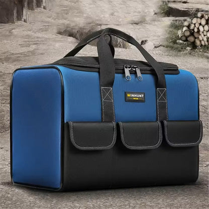 Square Tool Bag Large Capacity Waterproof Organizer with Multi Pockets for Electrician Tools