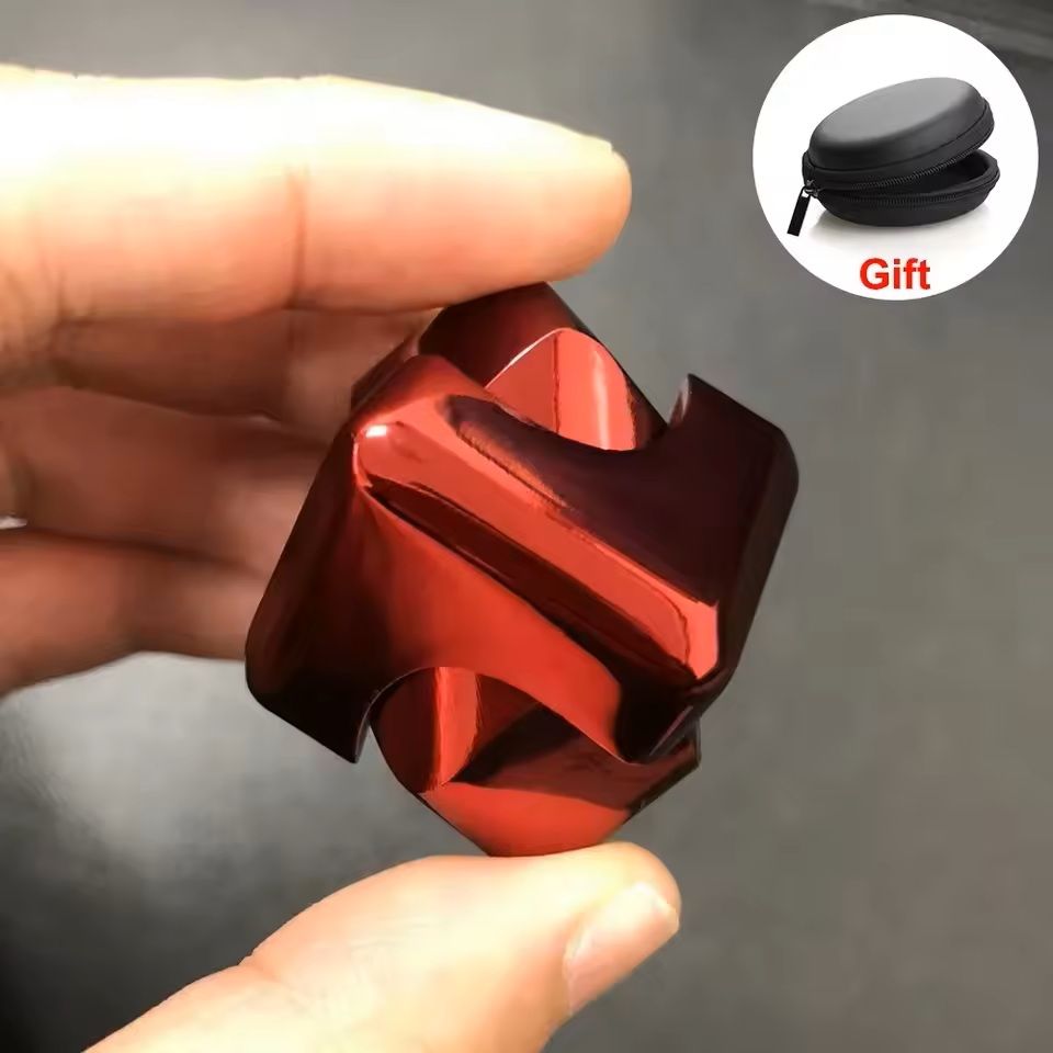 Alloy Cube Spinner Fidget Toy For Adults Anti Stress Portable Finger Gyroscope 9