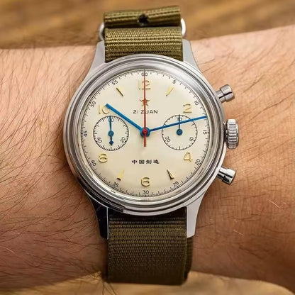 Red Star 1963 Mechanical Pilot Watch With Seagull Movement  38mm Or 40mm Chronograph For Men 3