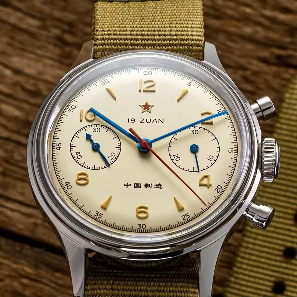 Red Star 1963 Mechanical Pilot Watch With Seagull Movement  38mm Or 40mm Chronograph For Men 7