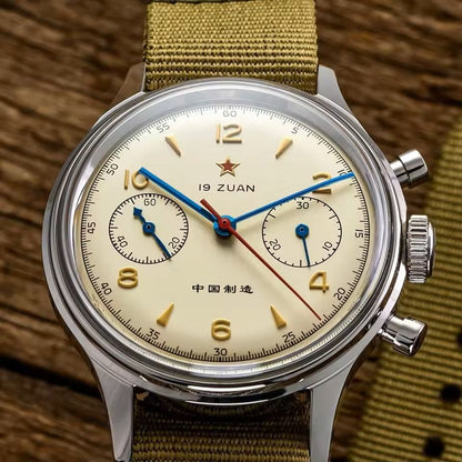 Red Star 1963 Mechanical Pilot Watch With Seagull Movement  38mm Or 40mm Chronograph For Men 7