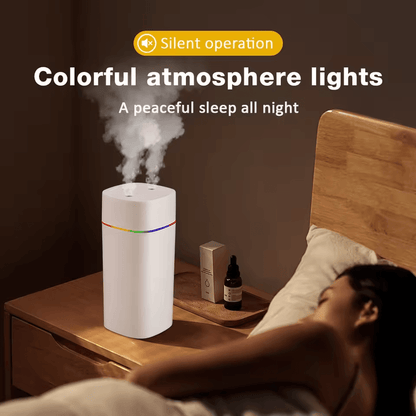 USB Cool Mist Portable Humidifier And Aroma Diffuser 600ml With Night Light For Home And Car 3