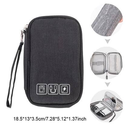 Travel Electronic Organizer Pouch Wholesale USB Cable Storage Bag For Digital Chargers  Wires 6