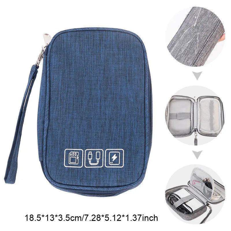 Travel Electronic Organizer Pouch Wholesale USB Cable Storage Bag For Digital Chargers  Wires 8