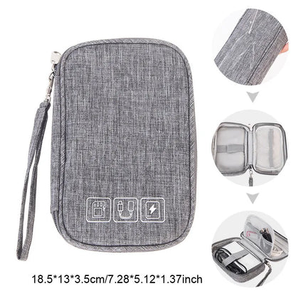 Travel Electronic Organizer Pouch Wholesale USB Cable Storage Bag For Digital Chargers  Wires 9