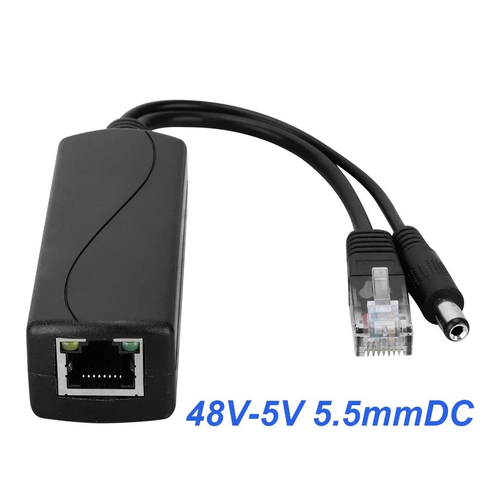 POE Splitter With Micro USB  TypeC Barrel Jack Compatible With Huawei Hikvision Bobcat Raspberry Pi 5