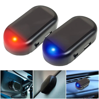 Solar Powered Car Fake Security Light – Super Bright Flashing Imitation Alarm Lamp, Wireless Anti-Theft Strobe Signal wi