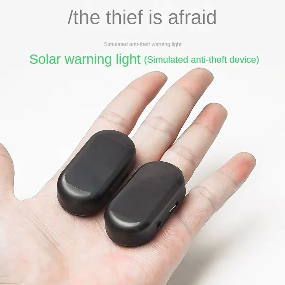 Solar Powered Car Fake Security Light  Super Bright Flashing Imitation Alarm Lamp Wireless AntiThef 1