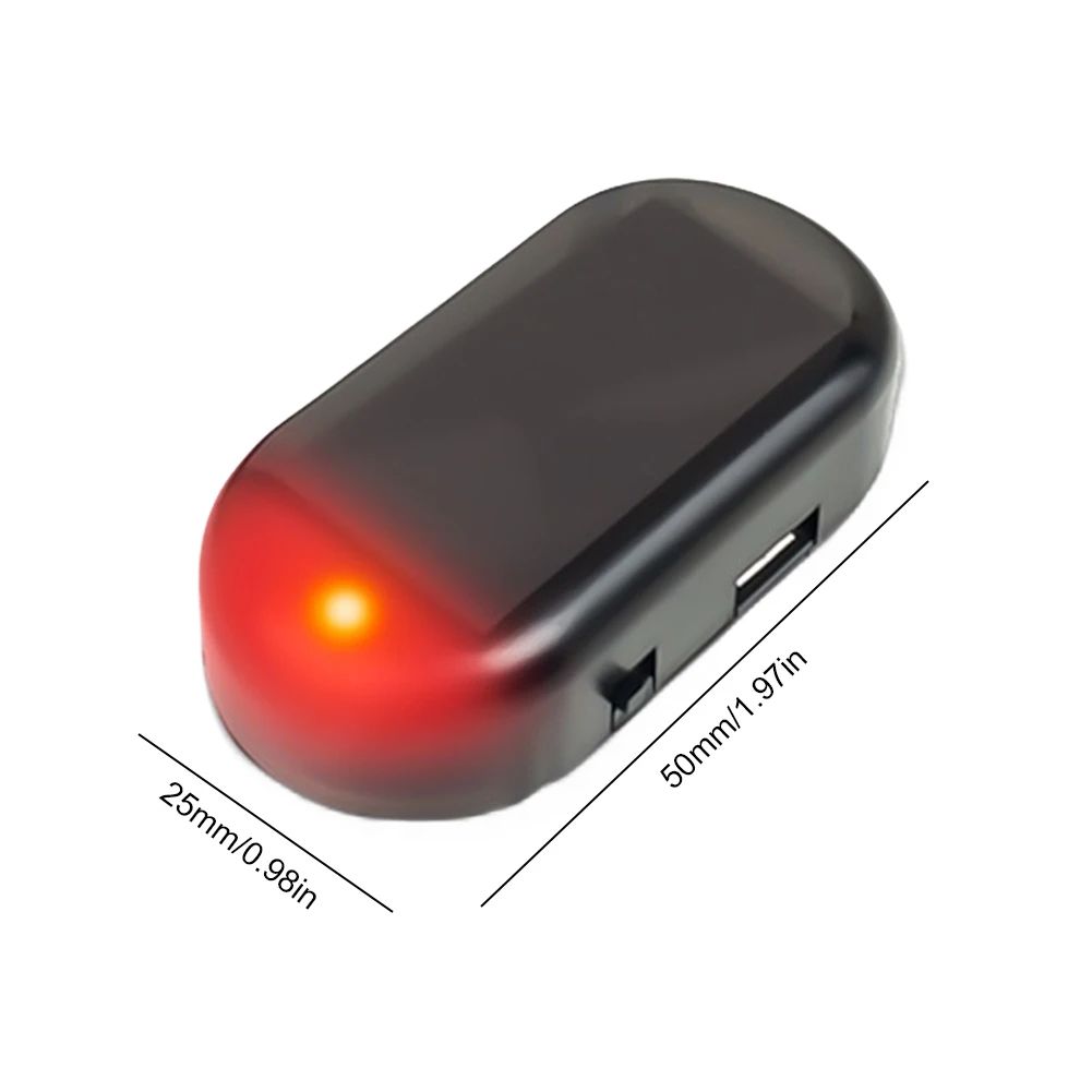 Solar Powered Car Fake Security Light  Super Bright Flashing Imitation Alarm Lamp Wireless AntiThef 4