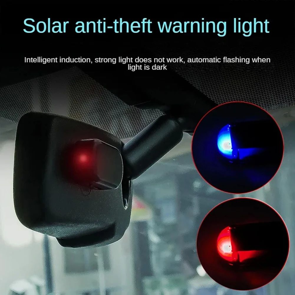 Solar Powered Car Fake Security Light  Super Bright Flashing Imitation Alarm Lamp Wireless AntiThef 5