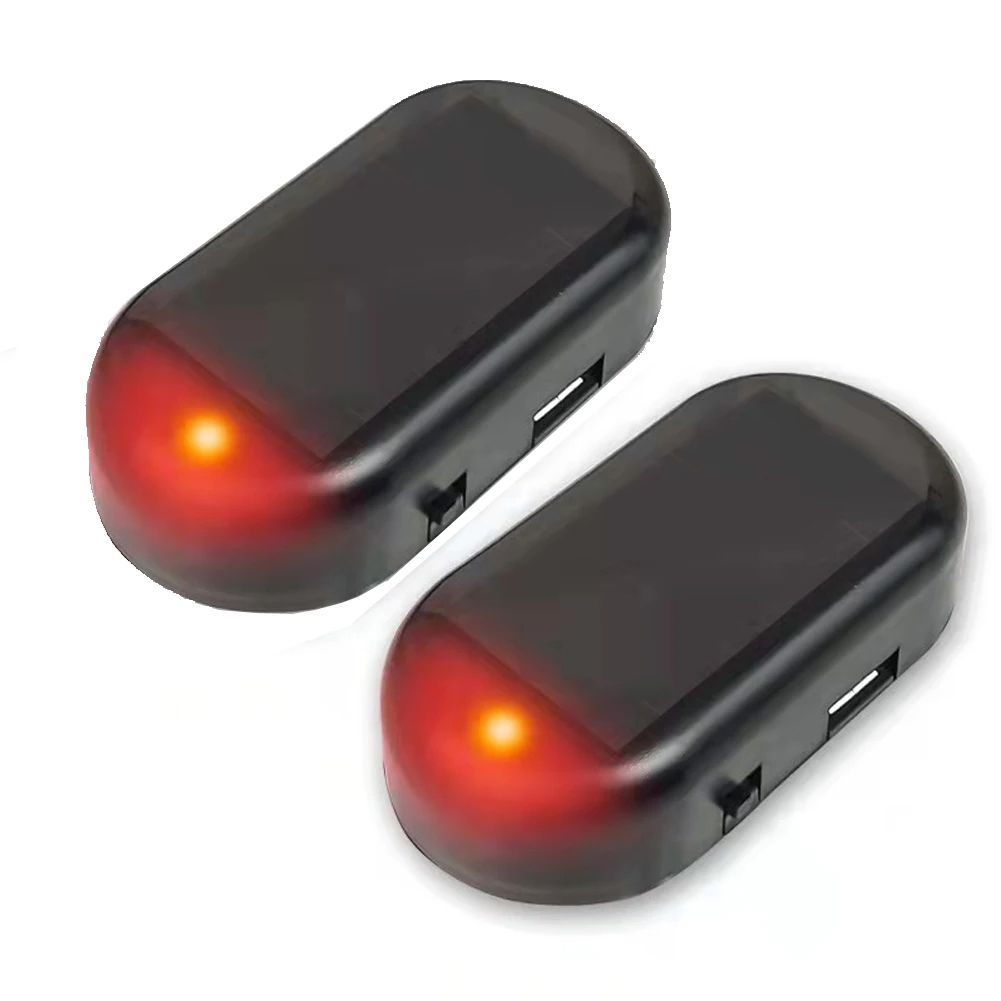 Solar Powered Car Fake Security Light  Super Bright Flashing Imitation Alarm Lamp Wireless AntiThef 7