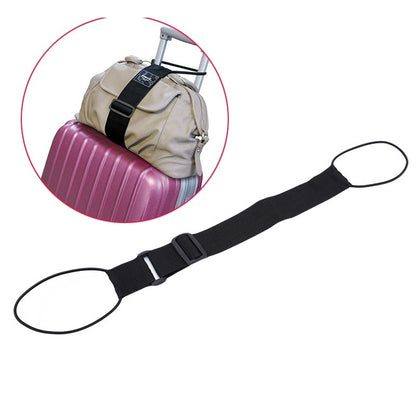 Adjustable Bungee Luggage Strap, Elastic Suitcase Belt for Travel Security & Convenience