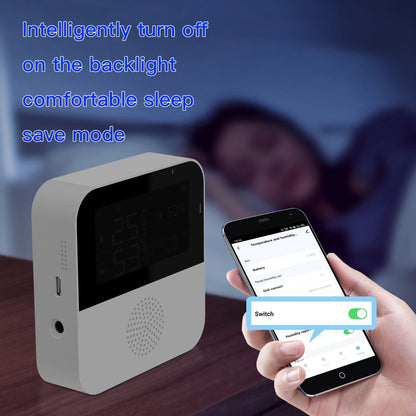 Smart WiFi Temperature And Humidity Sensor TuyaEnabled Indoor Thermometer Hygrometer With Backlight 4