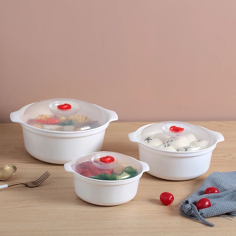 GIANXI Microwave Oven Special Box Heated Soup Pot, Steam Rice & Buns with Lid, Eco-friendly Food Grade Kitchen Tool