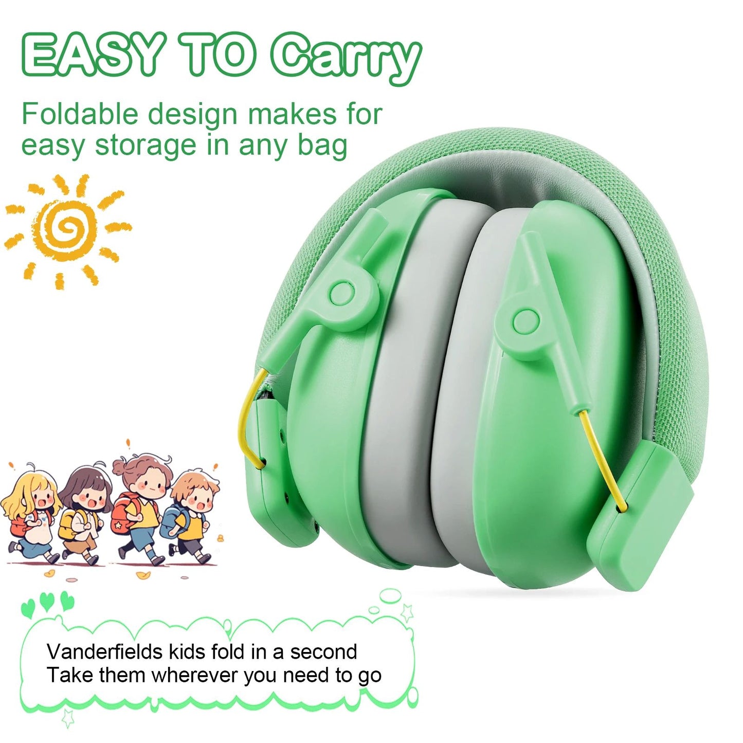 New Kid Ear Protection Baby Noise Earmuffs  Adjustable NRR 25dB Safety Muffs For Children Noise Red 1