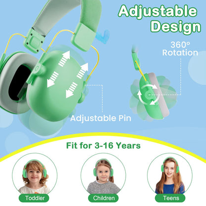 New Kid Ear Protection Baby Noise Earmuffs  Adjustable NRR 25dB Safety Muffs For Children Noise Red 4