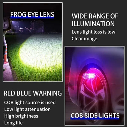 Super Bright LED Work Light Waterproof Emergency Flashlight With Magnet Alarm SOS Keychain  Power B 2