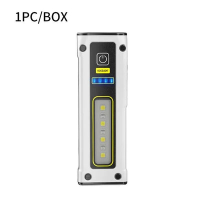 Super Bright LED Work Light Waterproof Emergency Flashlight With Magnet Alarm SOS Keychain  Power B 6