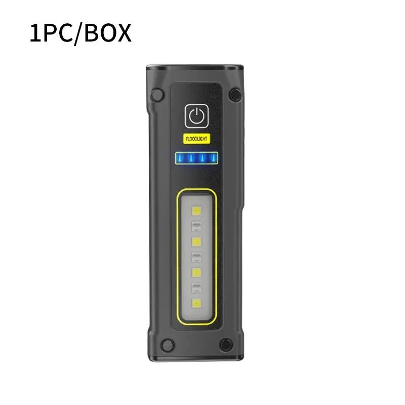 Super Bright LED Work Light Waterproof Emergency Flashlight With Magnet Alarm SOS Keychain  Power B 5