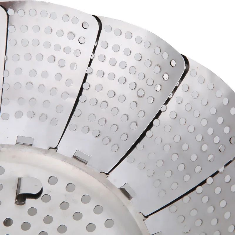 Multifunctional Stainless Steel Retractable Folding Steamer Plate Silver Food Steamer For Vegetable 5