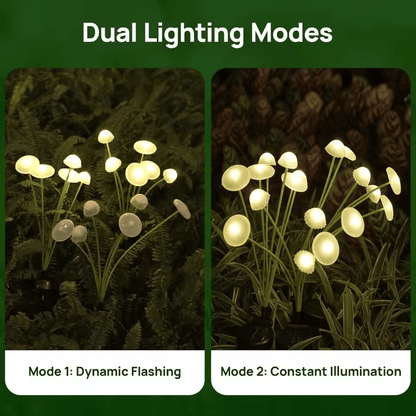Solar Garden Mushroom Lights Dual Mode LED Waterproof Outdoor Decor For Pathway Yard And Patio Ambi 2