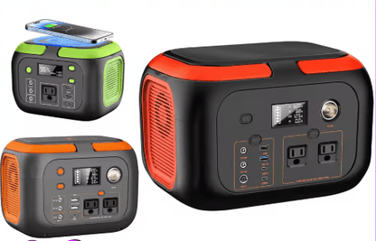 600W Portable Power Station with 110V AC Outlets – Solar Generator Power Bank for Camping, Travel & Emergency Backup