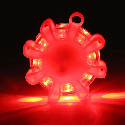LED Flares Emergency Lights Roadside Safety Beacon Disc, Flashing Warning Flare Kit with Magnetic Base for Car Truck
