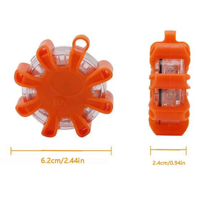 LED Flares Emergency Lights Roadside Safety Beacon Disc Flashing Warning Flare Kit With Magnetic Ba 3
