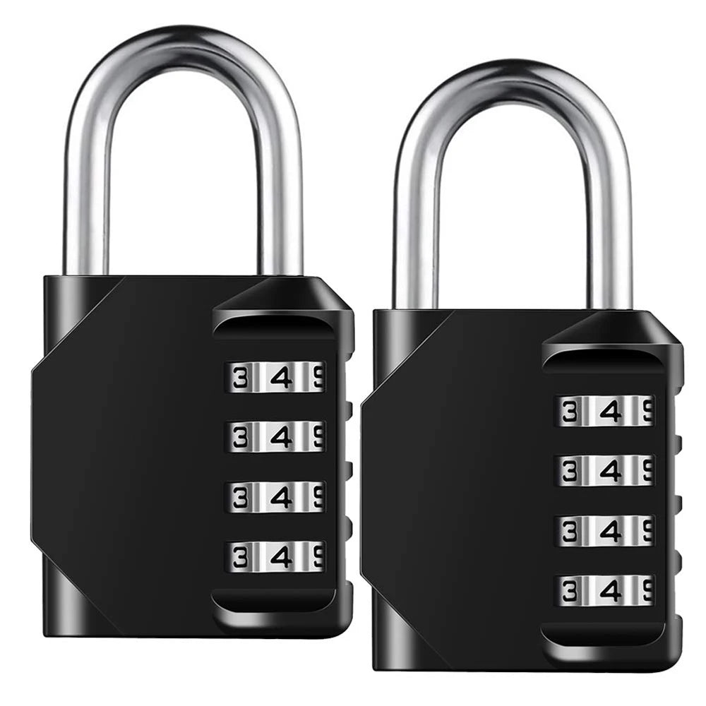Waterproof Combination Lock, 4-Digit Resettable Heavy Duty Padlock for Outdoor Use