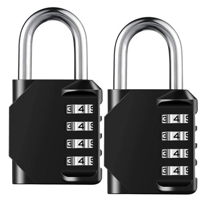 Waterproof Combination Lock, 4-Digit Resettable Heavy Duty Padlock for Outdoor Use