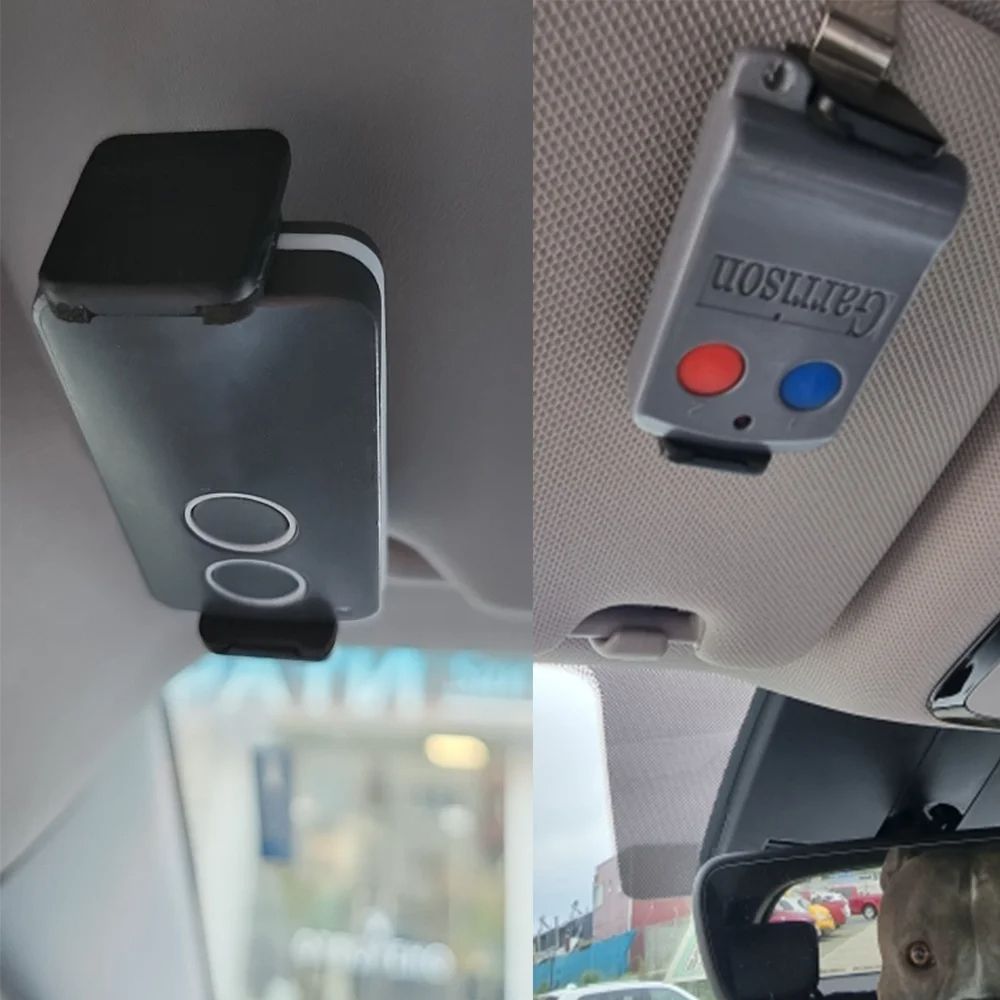 New Car Key Clip Holder Adjustable Sun Visor Mount For Garage Door Remote Control Universal Garage  1