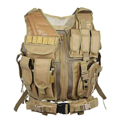 Adjustable Molle Tactical Vest Security Combat Body Armor Vests For Airsoft CS Game Hunting Army Ou 7