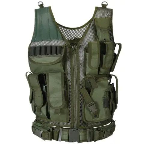 Adjustable Molle Tactical Vest Security Combat Body Armor Vests For Airsoft CS Game Hunting Army Ou 8