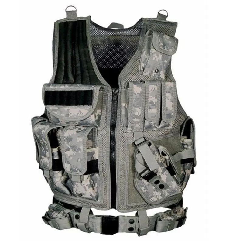 Adjustable Molle Tactical Vest Security Combat Body Armor Vests For Airsoft CS Game Hunting Army Ou 9