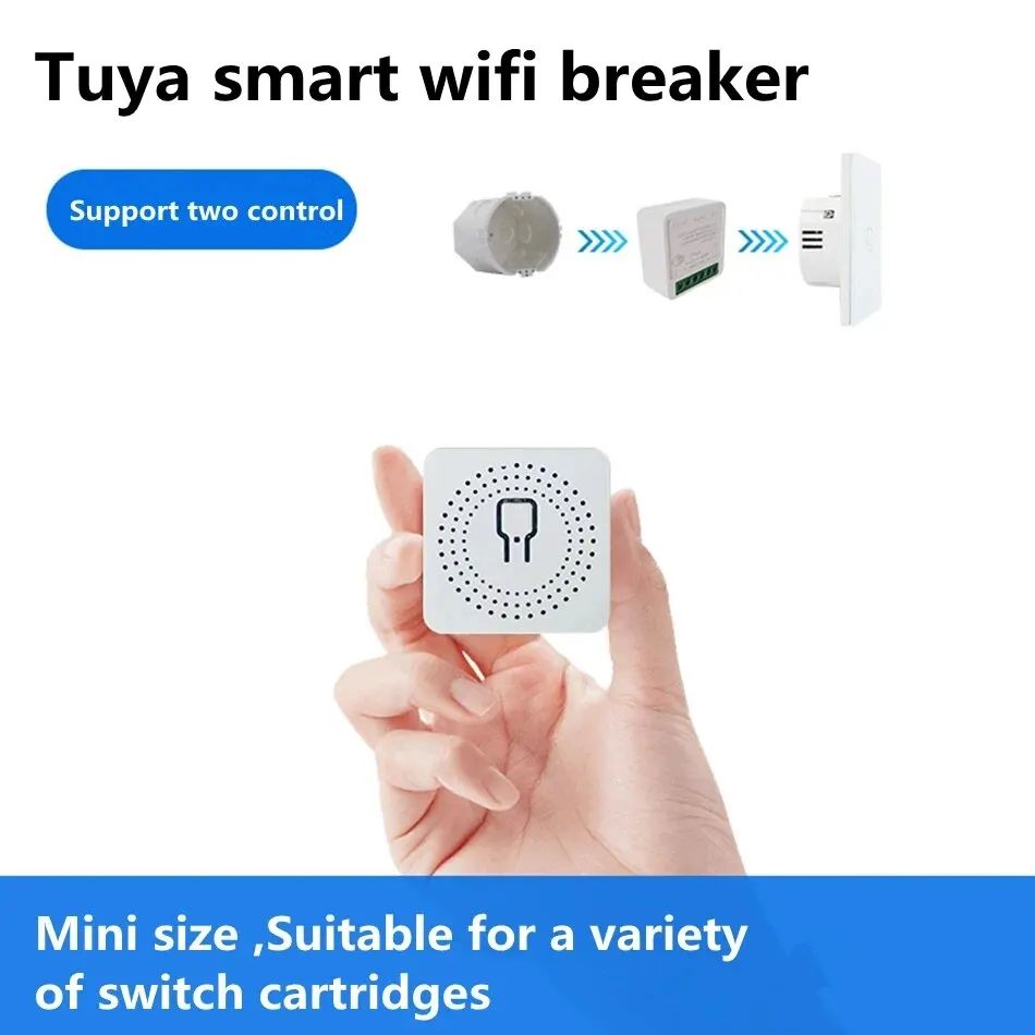 Tuya Mini 16A WiFi Switch Smart Home Automation Module 2 Way Control Compatible With Alexa Google H 2