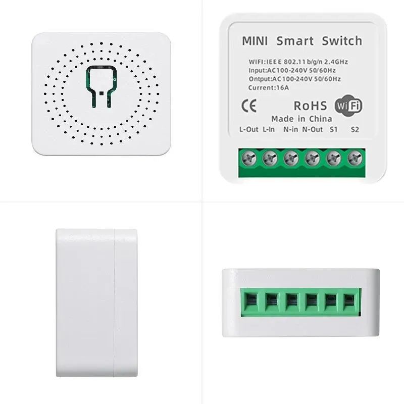 Tuya Mini 16A WiFi Switch Smart Home Automation Module 2 Way Control Compatible With Alexa Google H 5