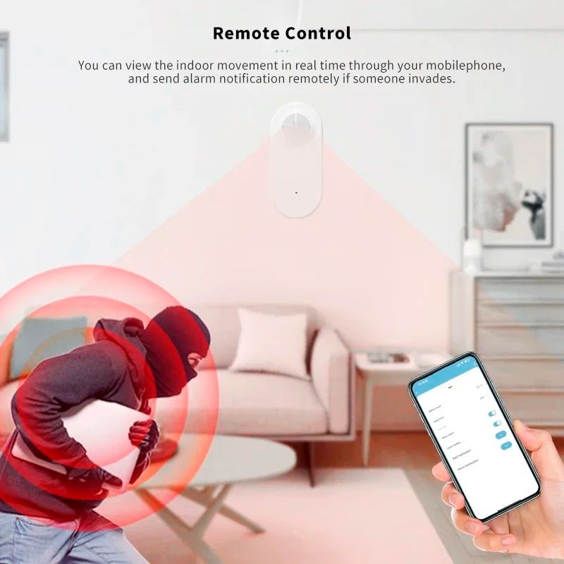 Smart Zigbee WiFi Motion Presence Sensor PIR Detection AppControlled Security Alarm For Smart Home  2