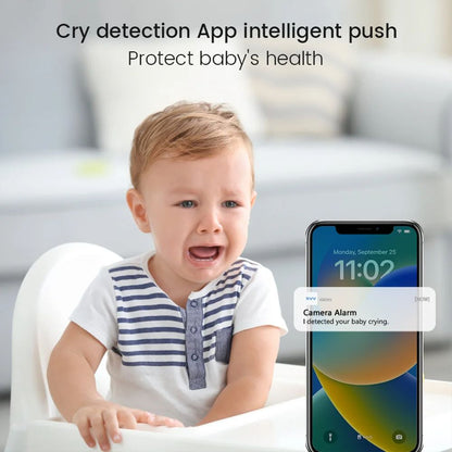 4MP 2K WiFi Indoor Baby Monitor With Cry Detection FullColor Night Vision 360 PanTilt And Motion Al 2