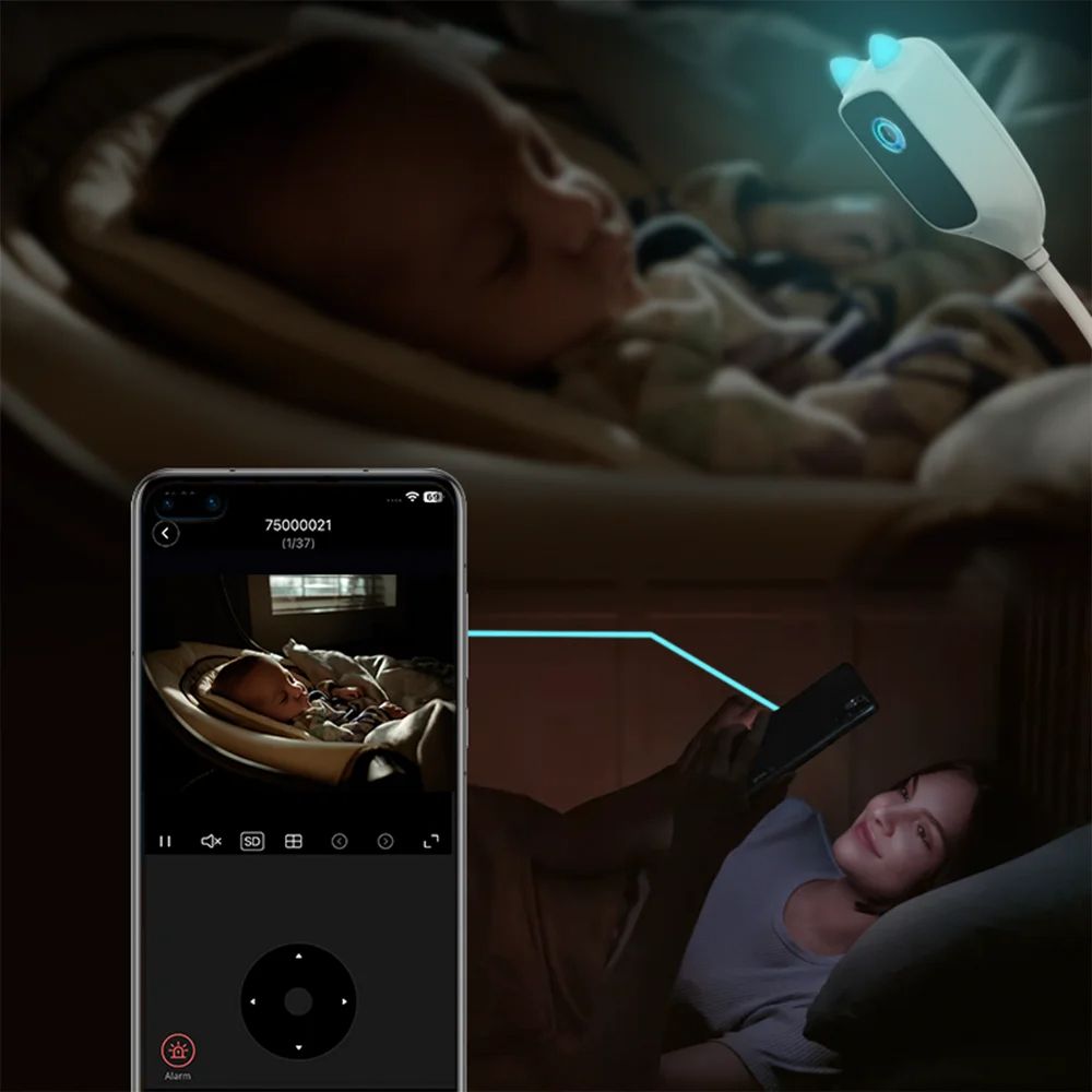 4MP 2K WiFi Indoor Baby Monitor With Cry Detection FullColor Night Vision 360 PanTilt And Motion Al 3